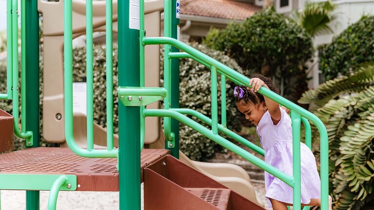 Children on outdoor playground