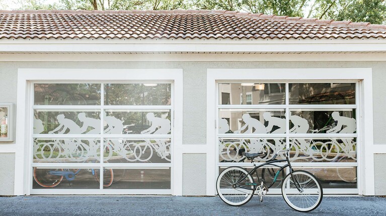 Cycle hub with indoor storage and repair station