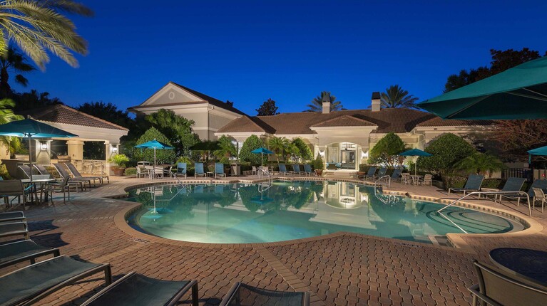 Swimming Pool at Dusk