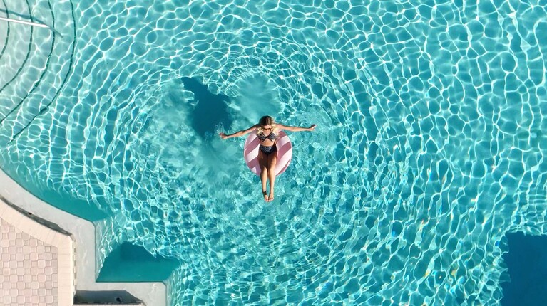Relax at the resort-inspired swimming pool