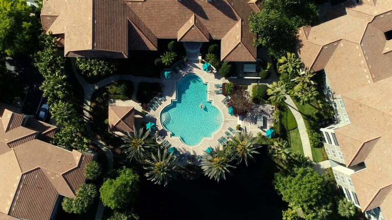 Overhead View of Swimming Pool